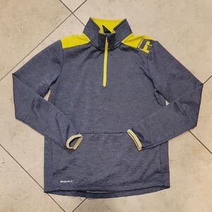 Russell Athletic Gray and Yellow Dripower Pullover